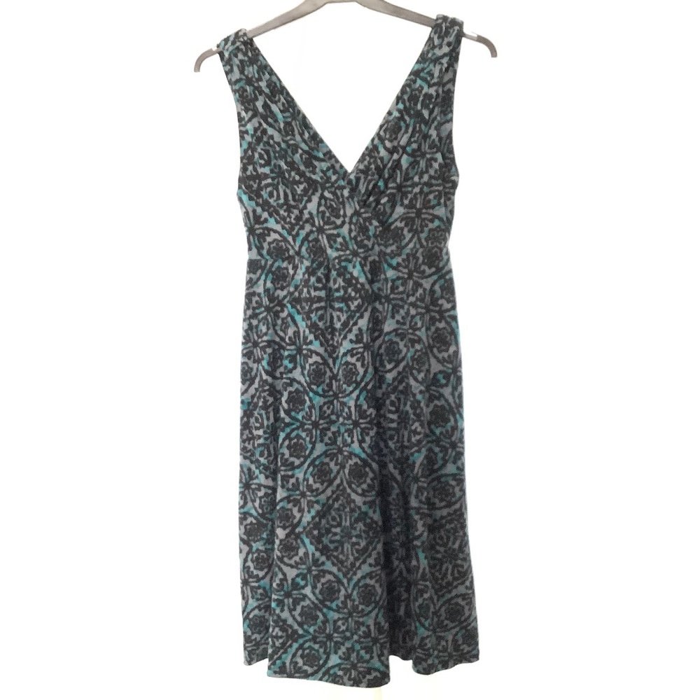 Merona teal/grey/black dress